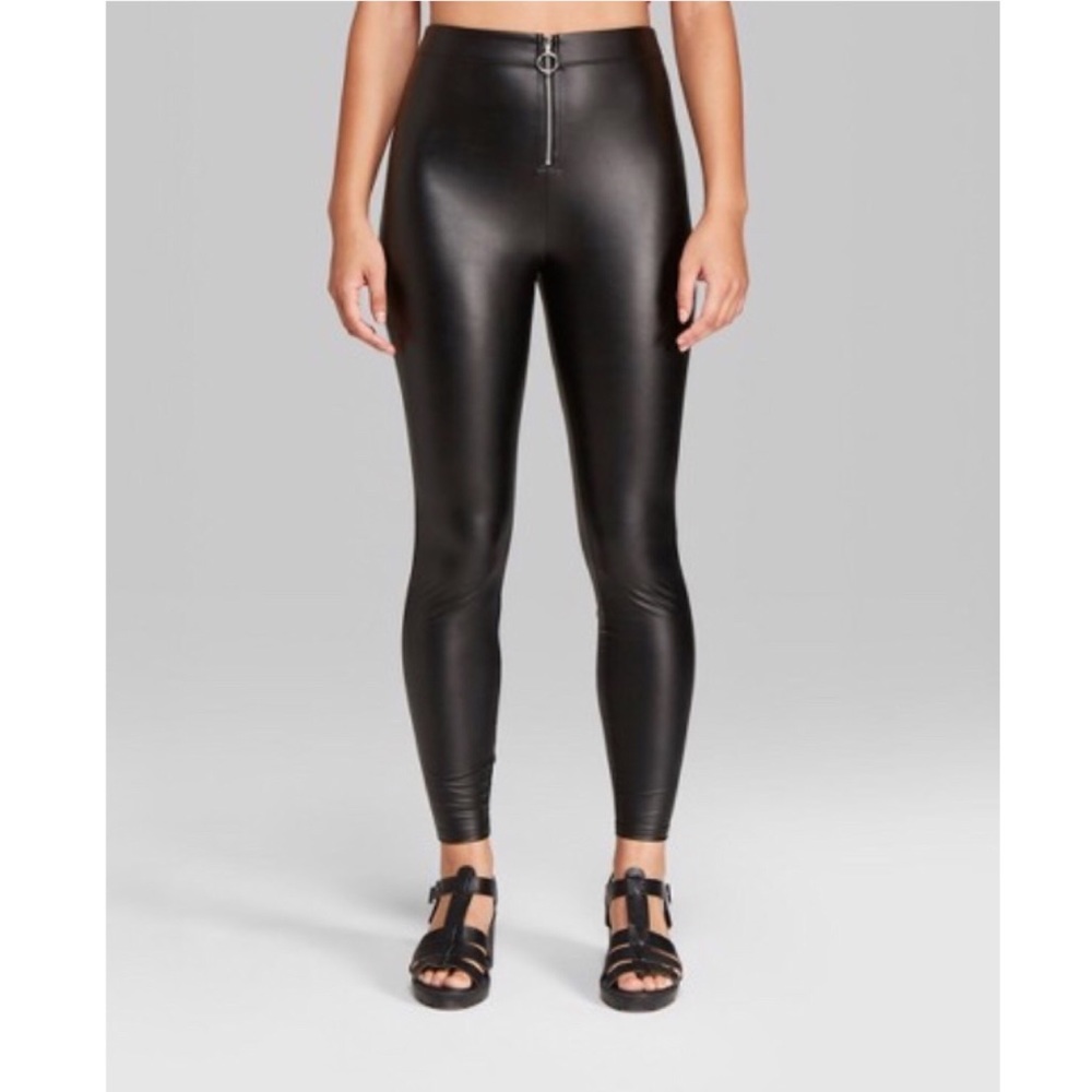 Faux leather leggings
